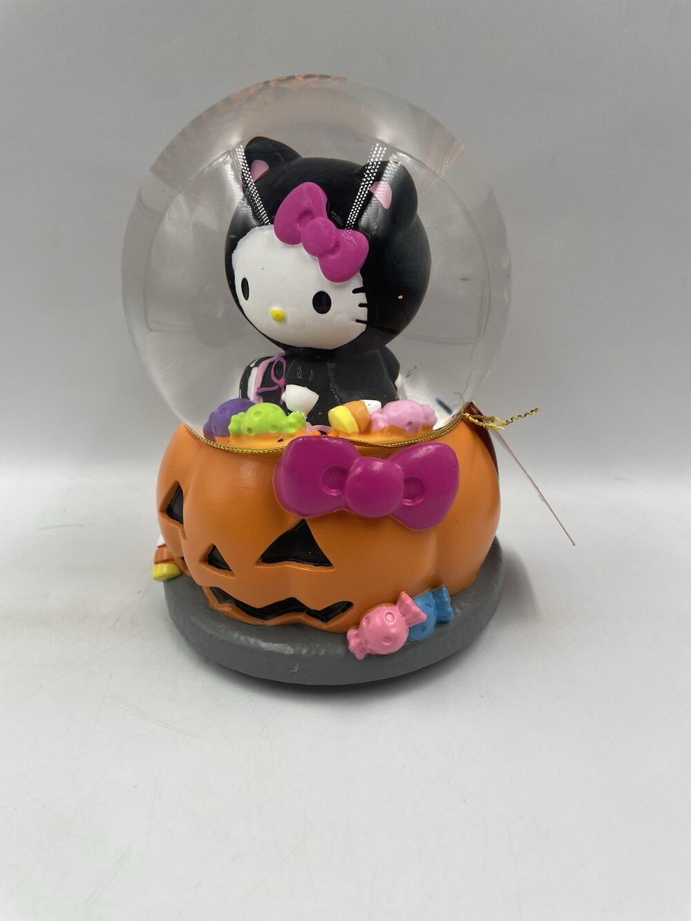 Hello Kitty Halloween Musical Water Globe Snow Globe – Orange & Black